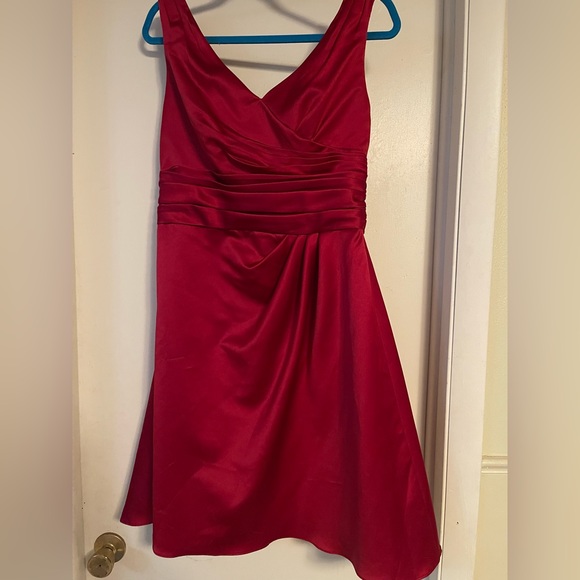 David's Bridal Dresses & Skirts - David’s Bridal midi length red dress